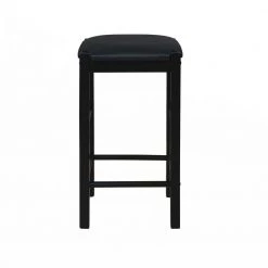 Mina Black Backless 25 in. Counter Stools (Set of 2) by Linon Home Decor -Linon Home Decor Shop black linon home decor bar stools thd02857 1f 1000