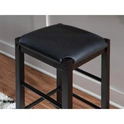 Mina Black Backless 25 in. Counter Stools (Set of 2) by Linon Home Decor -Linon Home Decor Shop black linon home decor bar stools thd02857 44 1000