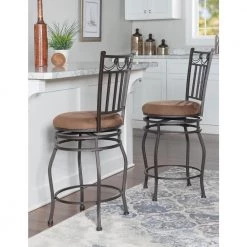 Charming 40"H Black Metal 25" Seat Height Counter Stool with Padded Brown Microfiber Seat by Linon Home Decor 13 Charming 40"H Black Metal 25" Seat Height Counter Stool with Padded Brown Microfiber Seat by Linon Home Decor -Linon Home Decor Shop black linon home decor bar stools thd03420 31 1000