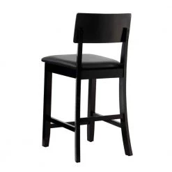 Toro 37"H Black Wood 25" Seat Height Counter Stool with Padded Vinyl Seat by Linon Home Decor -Linon Home Decor Shop black linon home decor bar stools thd03467 66 1000