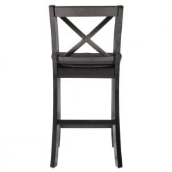 Alexandria 24" Black X Back Wood Counter Stool by Linon Home Decor -Linon Home Decor Shop black linon home decor bar stools thd03485 66 1000
