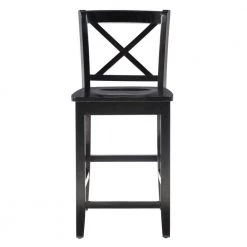 Alexandria 24" Black X Back Wood Counter Stool by Linon Home Decor -Linon Home Decor Shop black linon home decor bar stools thd03485 c3 1000