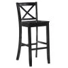 Alexandria 30 in. Black X Back Wood Seat Bar Stool by Linon Home Decor -Linon Home Decor Shop black linon home decor bar stools thd03486 64 1000