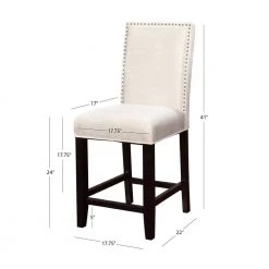 Leighton 24" Glitz Upholstered Back and Seat Counter Stool by Linon Home Decor -Linon Home Decor Shop black linon home decor bar stools thd03495 44 1000