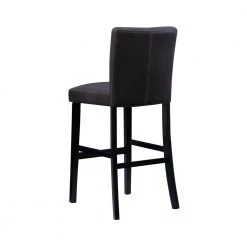 Iola 30" Charcoal Microfiber Upholstery Back and Seat Barstool by Linon Home Decor -Linon Home Decor Shop black linon home decor bar stools thd03496 4f 1000