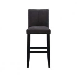 Iola 30" Charcoal Microfiber Upholstery Back and Seat Barstool by Linon Home Decor -Linon Home Decor Shop black linon home decor bar stools thd03496 c3 1000