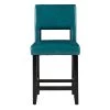 Edison 24 in. Blue Upholstered Counter Stool by Linon Home Decor 2 Edison 24 in. Blue Upholstered Counter Stool by Linon Home Decor -Linon Home Decor Shop black linon home decor bar stools thd03510 64 1000