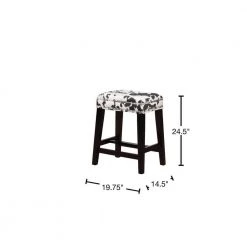 Benjamin 24 in. Black and White Cow Print Counter Stool by Linon Home Decor -Linon Home Decor Shop black linon home decor bar stools thd03532 40 1000