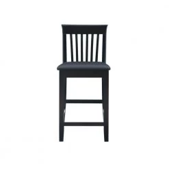 Groovi 24 in. Black Ladder Back Wood Craftsman Counter Stool with Vinyl Seat by Linon Home Decor 15 Groovi 24 in. Black Ladder Back Wood Craftsman Counter Stool with Vinyl Seat by Linon Home Decor -Linon Home Decor Shop black linon home decor bar stools thd03564 c3 1000