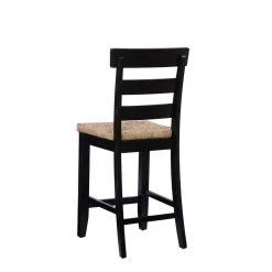 Fernley Black Rush Seat Counterstool by Linon Home Decor -Linon Home Decor Shop black linon home decor bar stools thd03722 66 1000