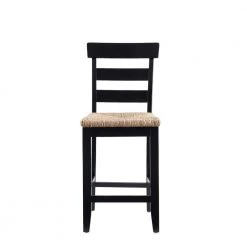 Fernley Black Rush Seat Counterstool by Linon Home Decor -Linon Home Decor Shop black linon home decor bar stools thd03722 c3 1000