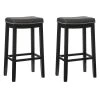 Concord 30 in. Black Wood frame Backless 2pk Barstool by Linon Home Decor -Linon Home Decor Shop black linon home decor bar stools thd04101 64 1000