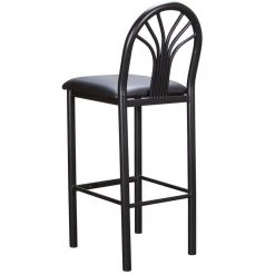 Pella 45 H in. Back Vinyl Metal Fretwork Low Back and Frame Barstool (Carton of 2) by Linon Home Decor -Linon Home Decor Shop black linon home decor bar stools thdac03618 1f 1000