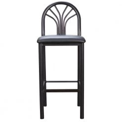 Pella 45 H in. Back Vinyl Metal Fretwork Low Back and Frame Barstool (Carton of 2) by Linon Home Decor -Linon Home Decor Shop black linon home decor bar stools thdac03618 4f 1000