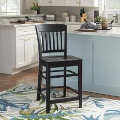 Fargo Black Counter stool with wood Seat (2 pk) by Linon Home Decor -Linon Home Decor Shop black linon home decor bar stools thdac04044 44 1000