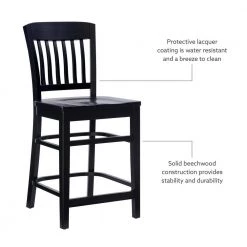 Fargo Black Counter stool with wood Seat (2 pk) by Linon Home Decor -Linon Home Decor Shop black linon home decor bar stools thdac04044 c3 1000