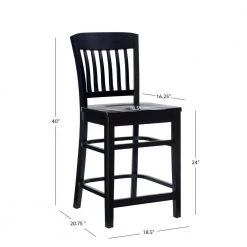 Fargo Black Counter stool with wood Seat (2 pk) by Linon Home Decor -Linon Home Decor Shop black linon home decor bar stools thdac04044 fa 1000