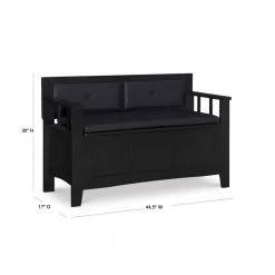 Carlton Black Bench with Flip Top Lid by Linon Home Decor -Linon Home Decor Shop black linon home decor bedroom benches 84021blk 01 kd u 40 1000