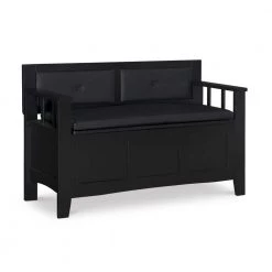 Carlton Black Bench with Flip Top Lid by Linon Home Decor -Linon Home Decor Shop black linon home decor bedroom benches 84021blk 01 kd u c3 1000