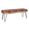 Black Baxter Earth Tone Tribal Upholstered Bench with Mango Wood and Iron Legs 46 in. L x 16 in. D x 18 in. H by Linon Home Decor 1 Black Baxter Earth Tone Tribal Upholstered Bench with Mango Wood and Iron Legs 46 in. L x 16 in. D x 18 in. H by Linon Home Decor -Linon Home Decor Shop black linon home decor bedroom benches hd1710ub21 64 1000