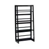 Angela 48 in. Black Wood 4-Shelf Folding Accent Bookcase with Fixed Shelves by Linon Home Decor -Linon Home Decor Shop black linon home decor bookcases bookshelves thd03007 64 1000