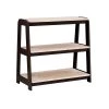 Grant 30 in. Black and Natural Wood 3-Shelf Printer Stand by Linon Home Decor -Linon Home Decor Shop black linon home decor bookcases bookshelves thd03449 64 1000