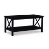 Ramsey 44 in. Black Large Rectangle Wood Coffee Table with Shelf by Linon Home Decor 2 Ramsey 44 in. Black Large Rectangle Wood Coffee Table with Shelf by Linon Home Decor -Linon Home Decor Shop black linon home decor coffee tables thd02082 64 1000