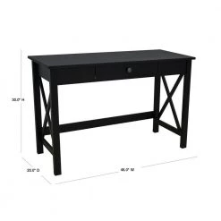 Ramsey Black Laptop Desk with 1 Drawer by Linon Home Decor -Linon Home Decor Shop black linon home decor computer desks thd02085 40 1000
