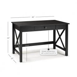 Ramsey Black Laptop Desk with 1 Drawer by Linon Home Decor -Linon Home Decor Shop black linon home decor computer desks thd02085 fa 1000