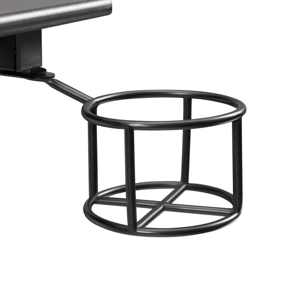 Blake Black Gaming Desk with LED Lighting by Linon Home Decor 5 Blake Black Gaming Desk with LED Lighting by Linon Home Decor - Image 3