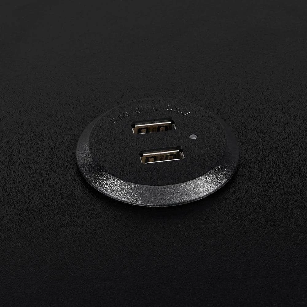 Blake Black Gaming Desk with LED Lighting by Linon Home Decor 11 Blake Black Gaming Desk with LED Lighting by Linon Home Decor - Image 9