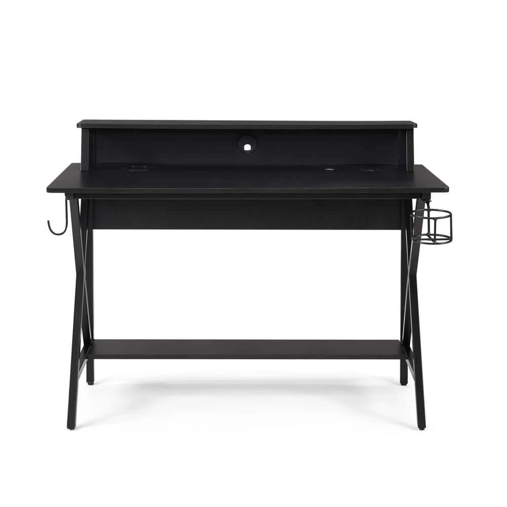 Blake Black Gaming Desk with LED Lighting by Linon Home Decor 3 Blake Black Gaming Desk with LED Lighting by Linon Home Decor