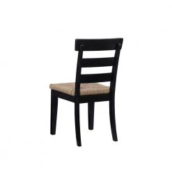 Fernley Black Rush Seat Dining Chair (2-Pack) by Linon Home Decor -Linon Home Decor Shop black linon home decor dining chairs thd03726 1f 1000