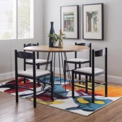 Stuhr Black Side Chair Polyester Fabric (2-Pack) by Linon Home Decor 17 Stuhr Black Side Chair Polyester Fabric (2-Pack) by Linon Home Decor -Linon Home Decor Shop black linon home decor dining chairs thd04079 44 1000