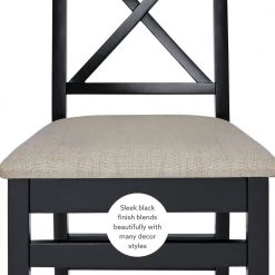 Hubbard Black X-Back Dining Chair (2-Pack) by Linon Home Decor 15 Hubbard Black X-Back Dining Chair (2-Pack) by Linon Home Decor -Linon Home Decor Shop black linon home decor dining chairs thd04133 1d 1000