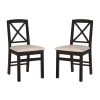Hubbard Black X-Back Dining Chair (2-Pack) by Linon Home Decor 2 Hubbard Black X-Back Dining Chair (2-Pack) by Linon Home Decor -Linon Home Decor Shop black linon home decor dining chairs thd04133 64 1000