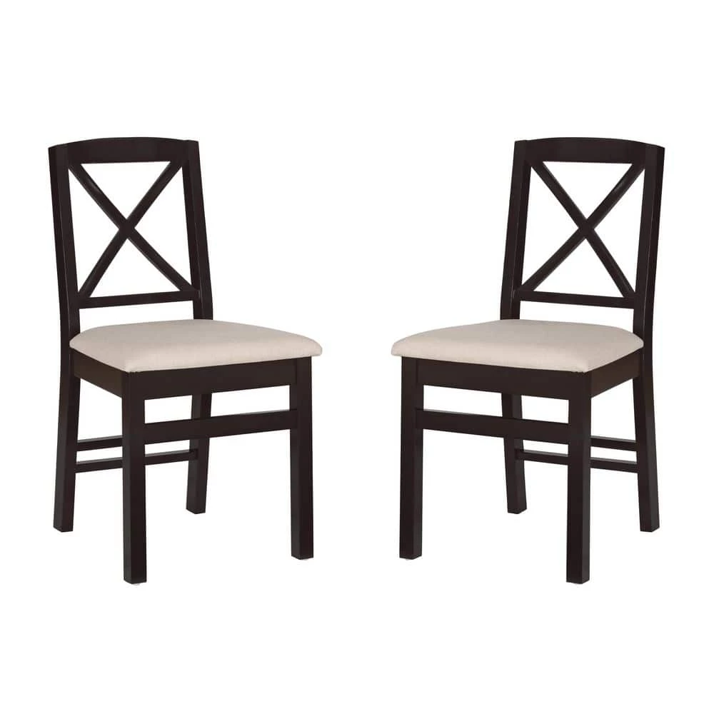 Hubbard Black X-Back Dining Chair (2-Pack) by Linon Home Decor 3 Hubbard Black X-Back Dining Chair (2-Pack) by Linon Home Decor