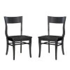 Fallon Black wood Side Chair (2-Pack) by Linon Home Decor 2 Fallon Black wood Side Chair (2-Pack) by Linon Home Decor -Linon Home Decor Shop black linon home decor dining chairs thdac03623 64 1000