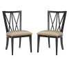 Carlin Black Side Chair (2-Pack) by Linon Home Decor