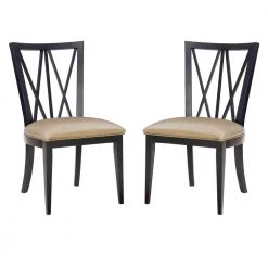 Carlin Black Side Chair (2-Pack) by Linon Home Decor