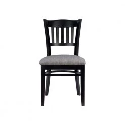 Saluda Black Dining Chair w Uphol seat (Carton of 2) by Linon Home Decor -Linon Home Decor Shop black linon home decor dining chairs thdac03658 4f 1000