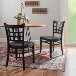 Olympia Black Dining Chair Solid Wood Seat (2-Pack) by Linon Home Decor 21 Olympia Black Dining Chair Solid Wood Seat (2-Pack) by Linon Home Decor -Linon Home Decor Shop black linon home decor dining chairs thdac03736 31 1000