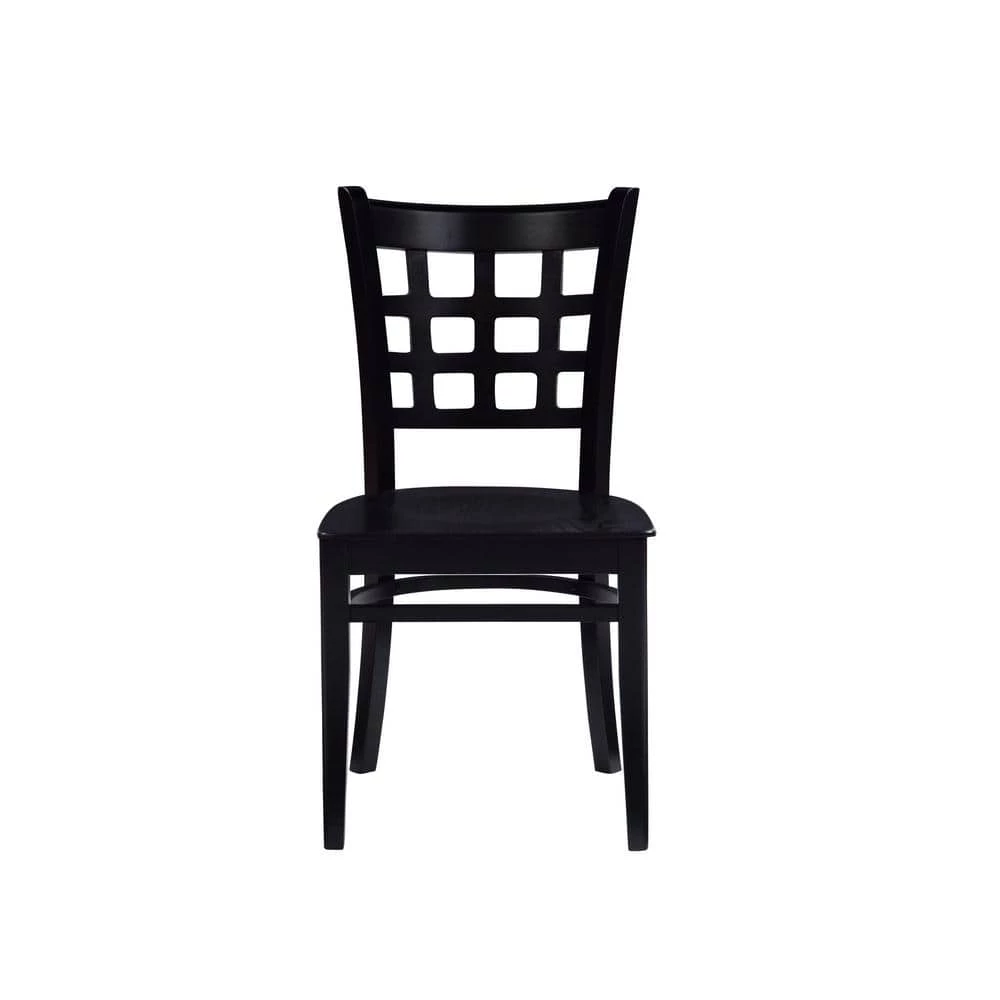 Olympia Black Dining Chair Solid Wood Seat (2-Pack) by Linon Home Decor 7 Olympia Black Dining Chair Solid Wood Seat (2-Pack) by Linon Home Decor - Image 5