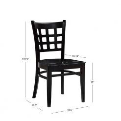 Olympia Black Dining Chair Solid Wood Seat (2-Pack) by Linon Home Decor 20 Olympia Black Dining Chair Solid Wood Seat (2-Pack) by Linon Home Decor -Linon Home Decor Shop black linon home decor dining chairs thdac03736 76 1000