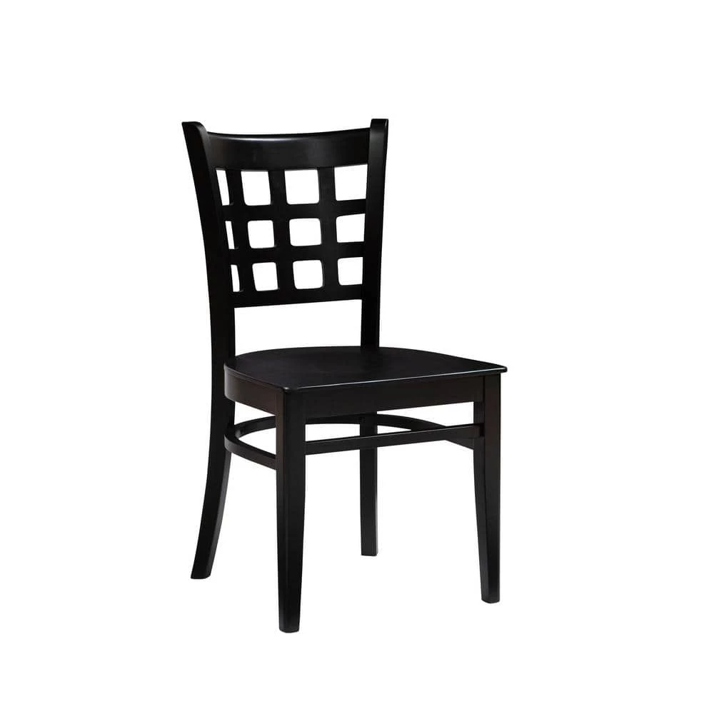 Olympia Black Dining Chair Solid Wood Seat (2-Pack) by Linon Home Decor 6 Olympia Black Dining Chair Solid Wood Seat (2-Pack) by Linon Home Decor - Image 4