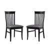 Lott Black Chair w/Upholstered Seat (Set of 2) by Linon Home Decor -Linon Home Decor Shop black linon home decor dining chairs thdac04015 64 1000