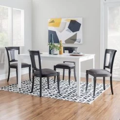 Biggio Black Chair Uph Seat (2 pk) by Linon Home Decor -Linon Home Decor Shop black linon home decor dining chairs thdac04054 1f 1000