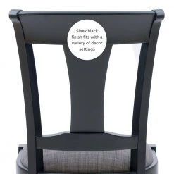 Biggio Black Chair Uph Seat (2 pk) by Linon Home Decor -Linon Home Decor Shop black linon home decor dining chairs thdac04054 66 1000