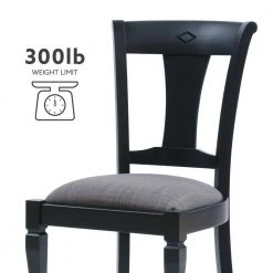 Biggio Black Chair Uph Seat (2 pk) by Linon Home Decor -Linon Home Decor Shop black linon home decor dining chairs thdac04054 a0 1000