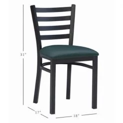 Galina Black Metal Side Chair with Green Faux Leather Seat (Carton of 2) by Linon Home Decor 16 Galina Black Metal Side Chair with Green Faux Leather Seat (Carton of 2) by Linon Home Decor -Linon Home Decor Shop black linon home decor dining chairs thdac3724 1f 1000